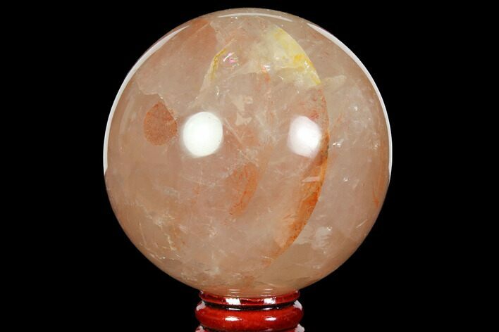 Polished Hematoid (Harlequin) Quartz Sphere - Madagascar #117281